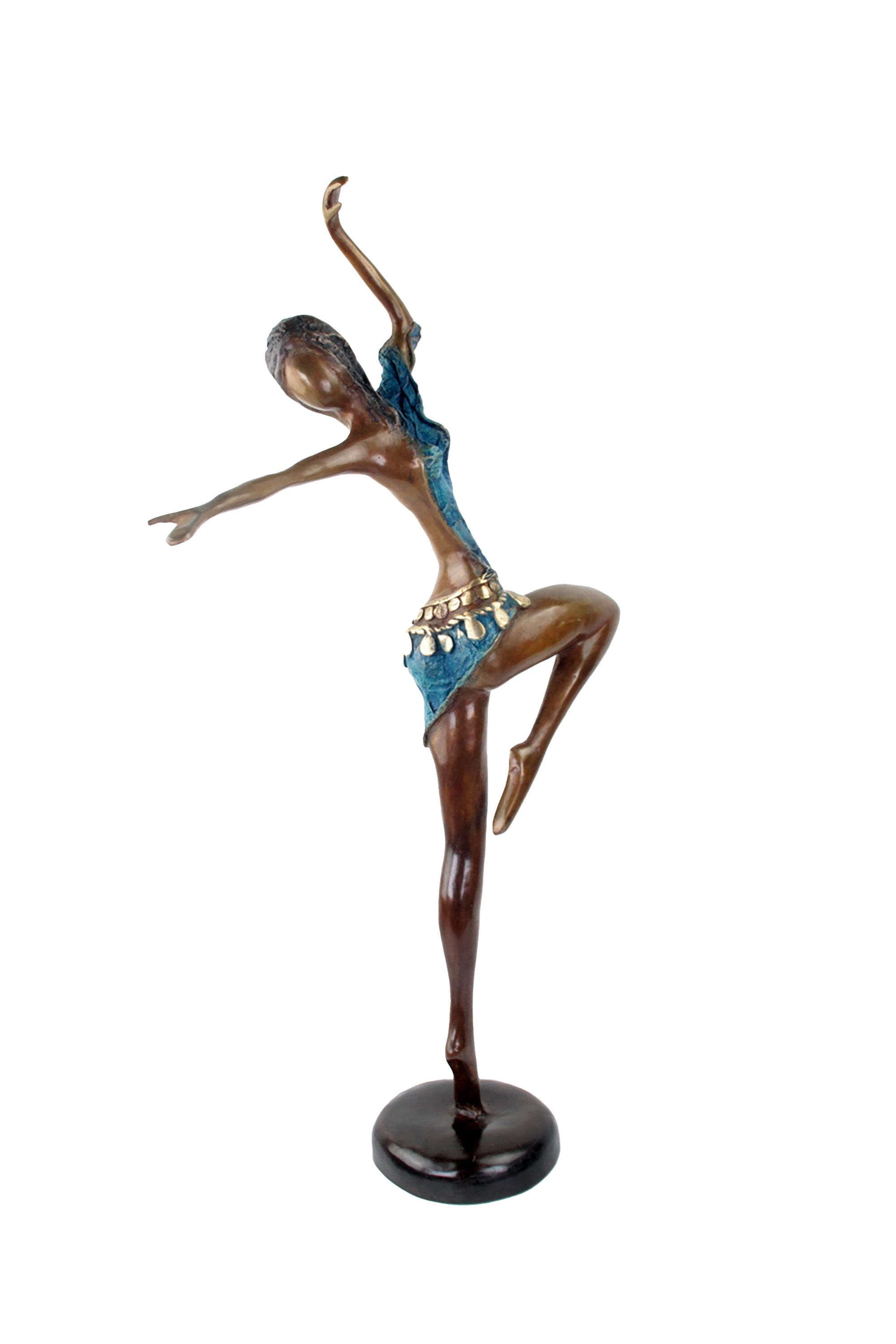 Bronze Issouf danseuse 55 cm bleu n°1 Bronzes d'Afrique