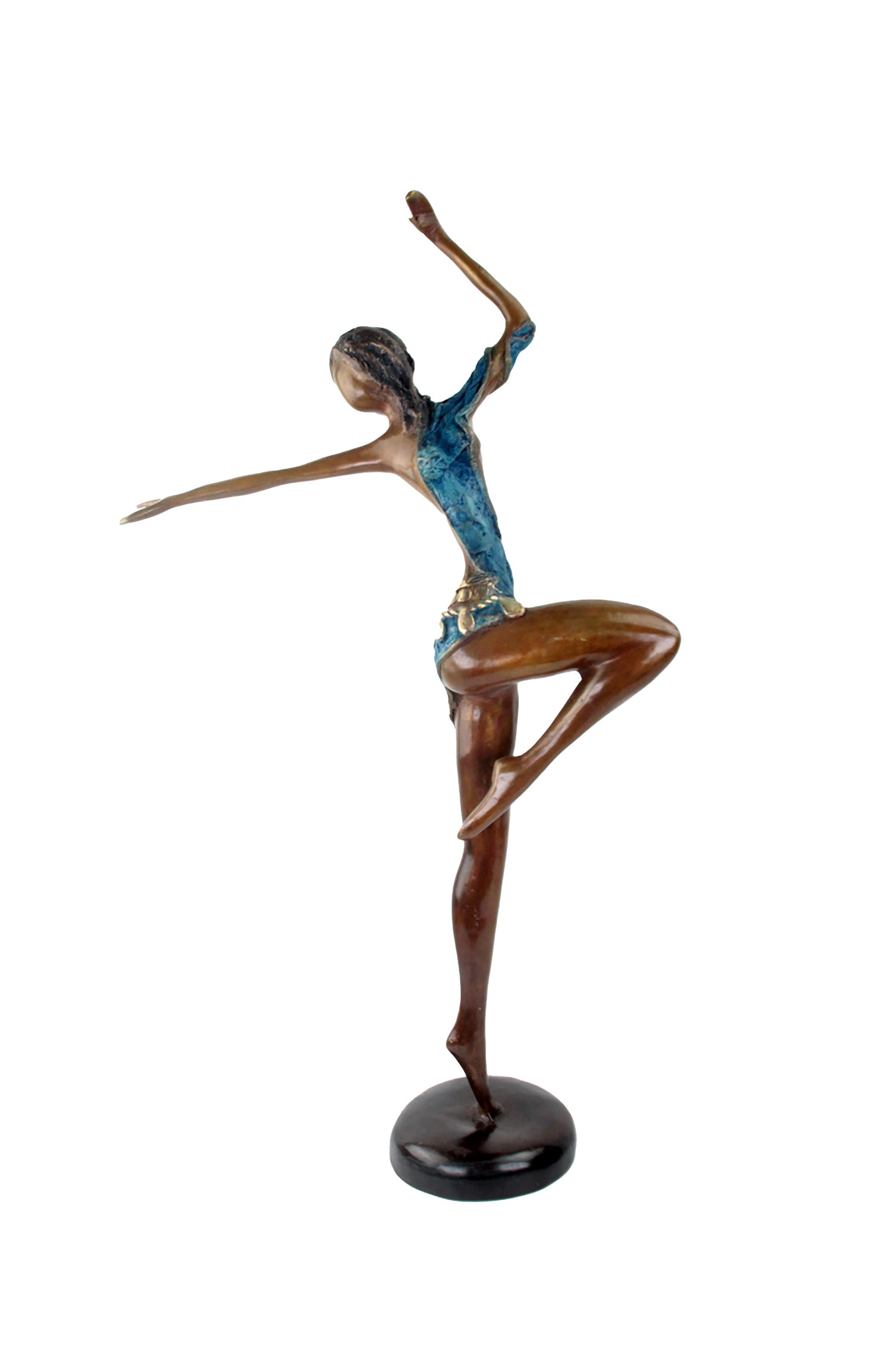 Bronze Issouf danseuse 55 cm bleu n°1 Bronzes d'Afrique