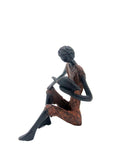 Bronze assis à poser 25 cm marron n°4 Bronzes d'Afrique