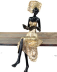 Bronze assis 40 cm doré n°4 Bronzes d'Afrique