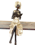 Bronze assis 40 cm doré n°6 Bronzes d'Afrique