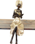 Bronze assis 40 cm doré n°6 Bronzes d'Afrique