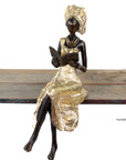 Bronze assis 40 cm doré n°6 Bronzes d'Afrique