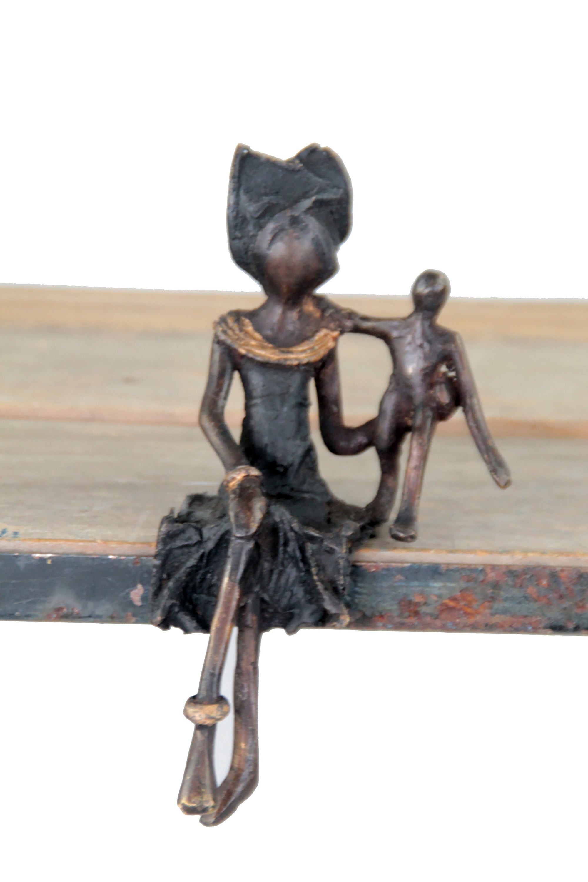 Bronze assis 15 cm noir n°5 Bronzes d'Afrique