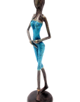 Bronze 40 cm bleu n°7 Bronzes d'Afrique