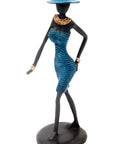 Bronze Ibrahim Dermé 20 cm bleu n°6 Bronzes d'Afrique