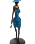 Bronze Ibrahim Dermé 20 cm bleu n°6 Bronzes d'Afrique