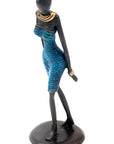 Bronze Ibrahim Dermé 20 cm bleu n°7 Bronzes d'Afrique