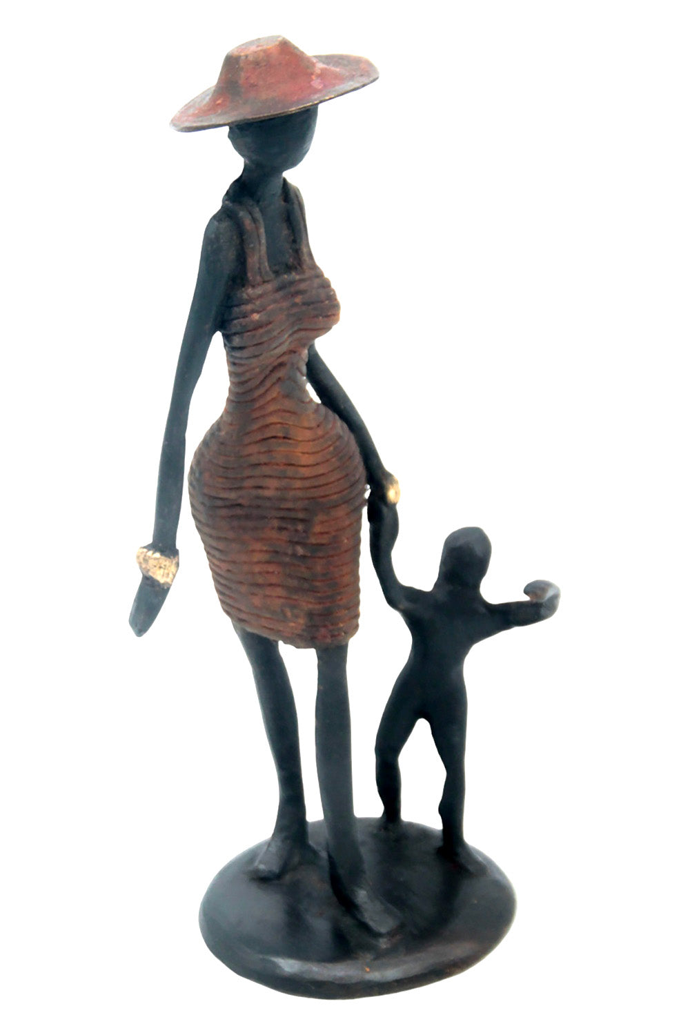 Bronze Ibrahim Dermé 20 cm marron n°6 Bronzes d'Afrique