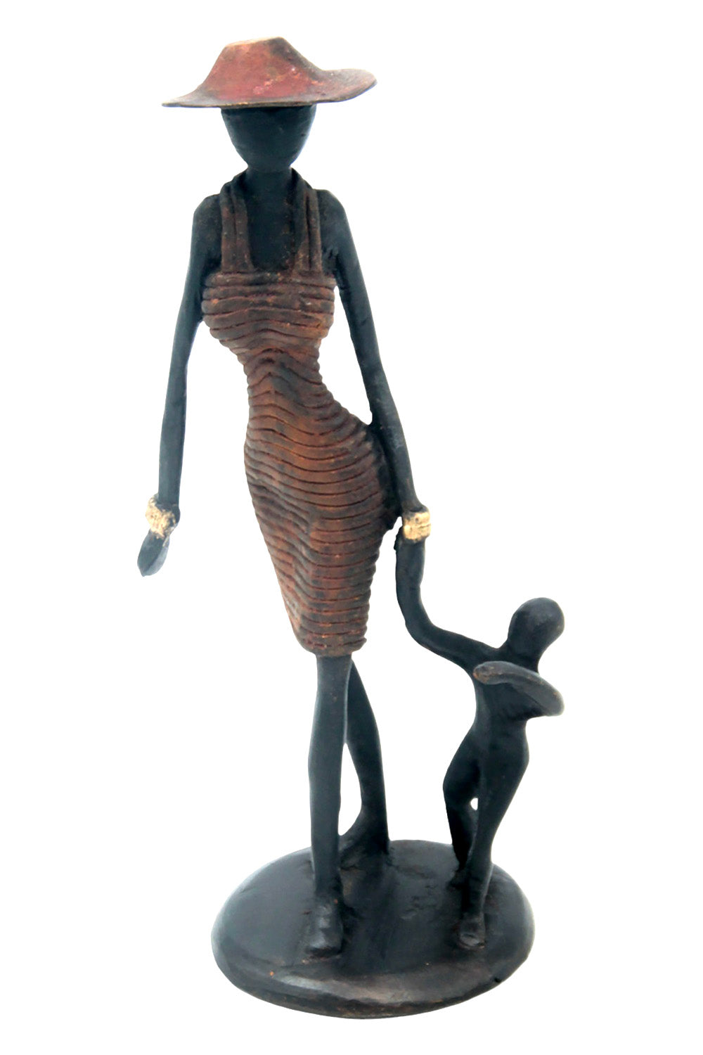 Bronze Ibrahim Dermé 20 cm marron n°6 Bronzes d'Afrique