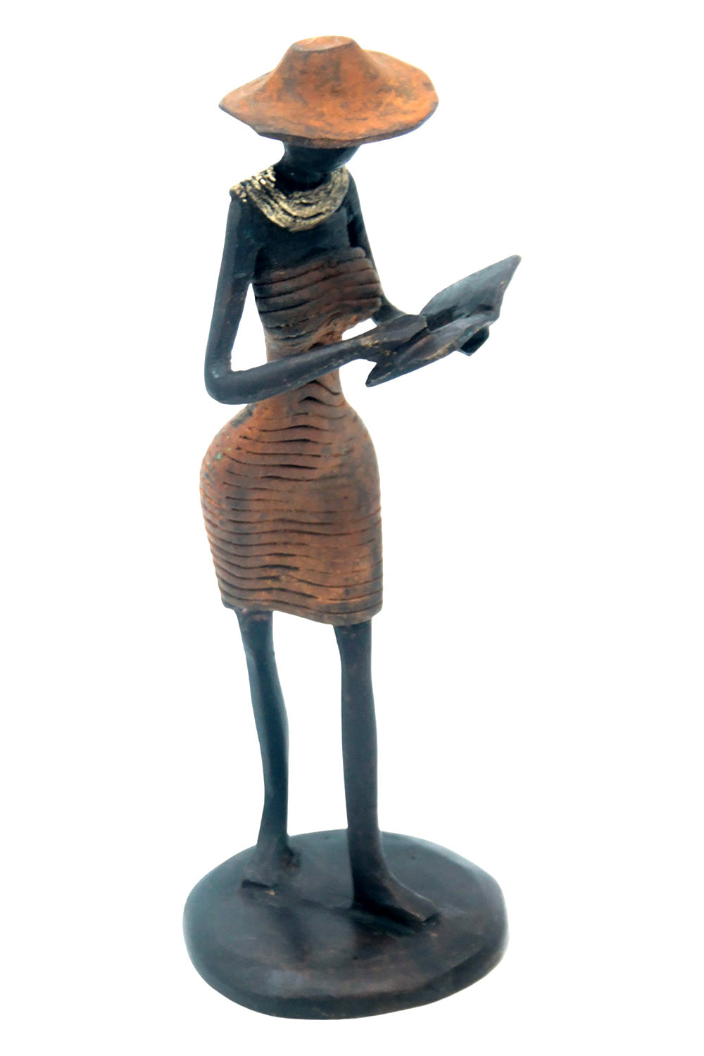 Bronze Ibrahim Dermé 20 cm marron n°7 Bronzes d'Afrique