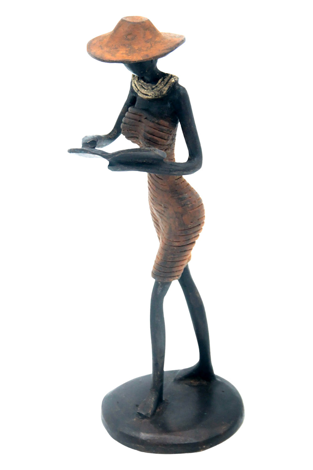 Bronze Ibrahim Dermé 20 cm marron n°7 Bronzes d'Afrique