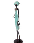 Bronze 55 cm turquoise n°4 Bronzes d'Afrique