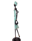 Bronze 55 cm turquoise n°4 Bronzes d'Afrique