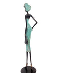 Bronze 55 cm turquoise n°4 Bronzes d'Afrique