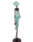 Bronze 55 cm turquoise n°4 Bronzes d'Afrique