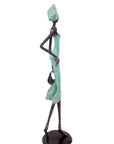 Bronze 55 cm turquoise n°4 Bronzes d'Afrique