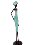 Bronze 55 cm turquoise n°4 Bronzes d'Afrique