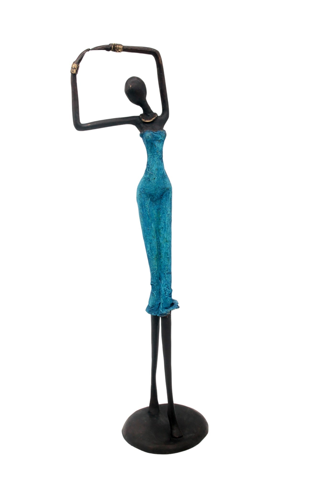 Bronze 55 cm bleu n°7 Bronzes d'Afrique