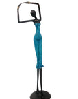Bronze 55 cm bleu n°7 Bronzes d'Afrique
