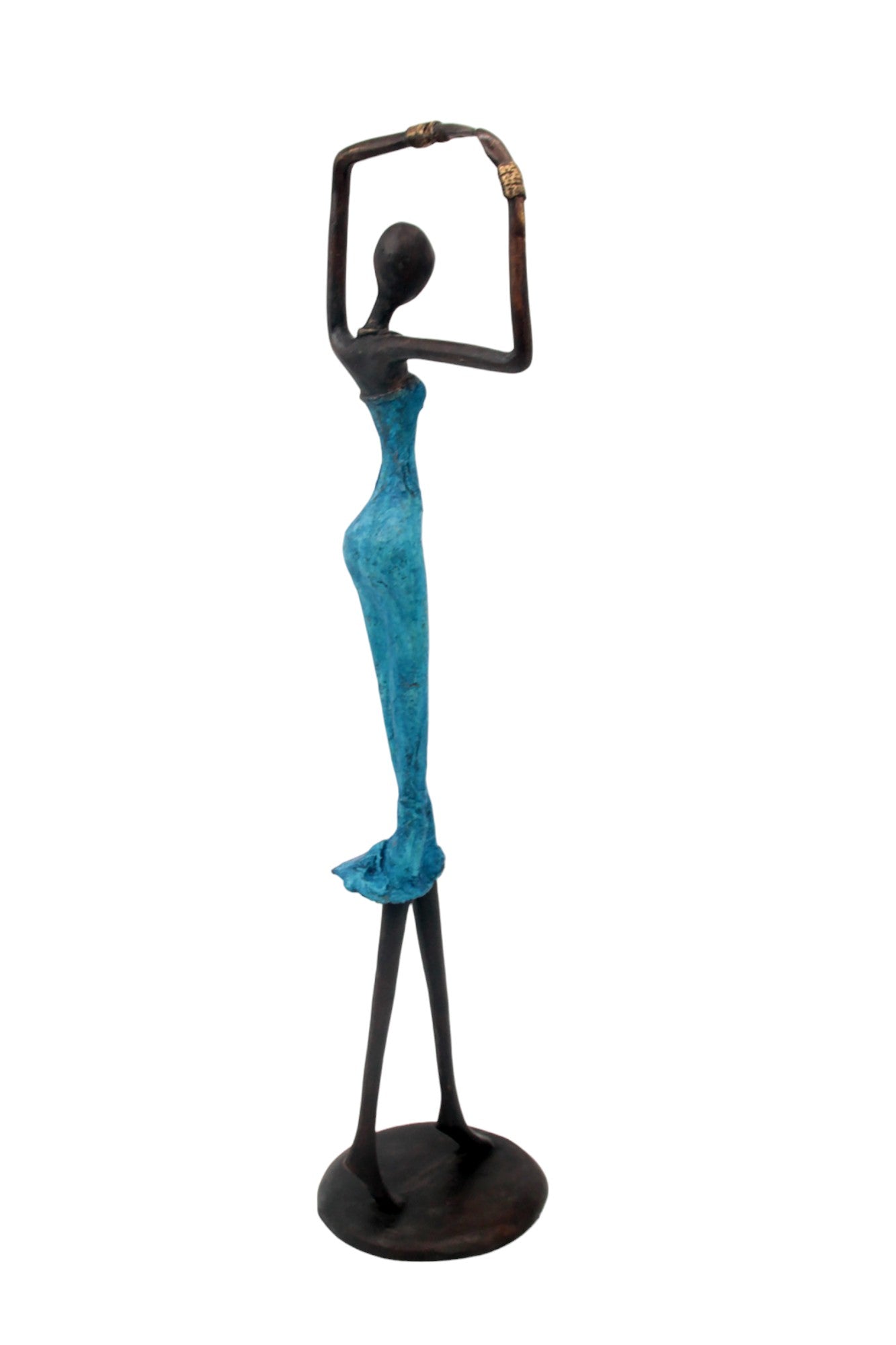 Bronze 55 cm bleu n°7 Bronzes d'Afrique