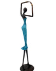 Bronze 55 cm bleu n°7 Bronzes d'Afrique