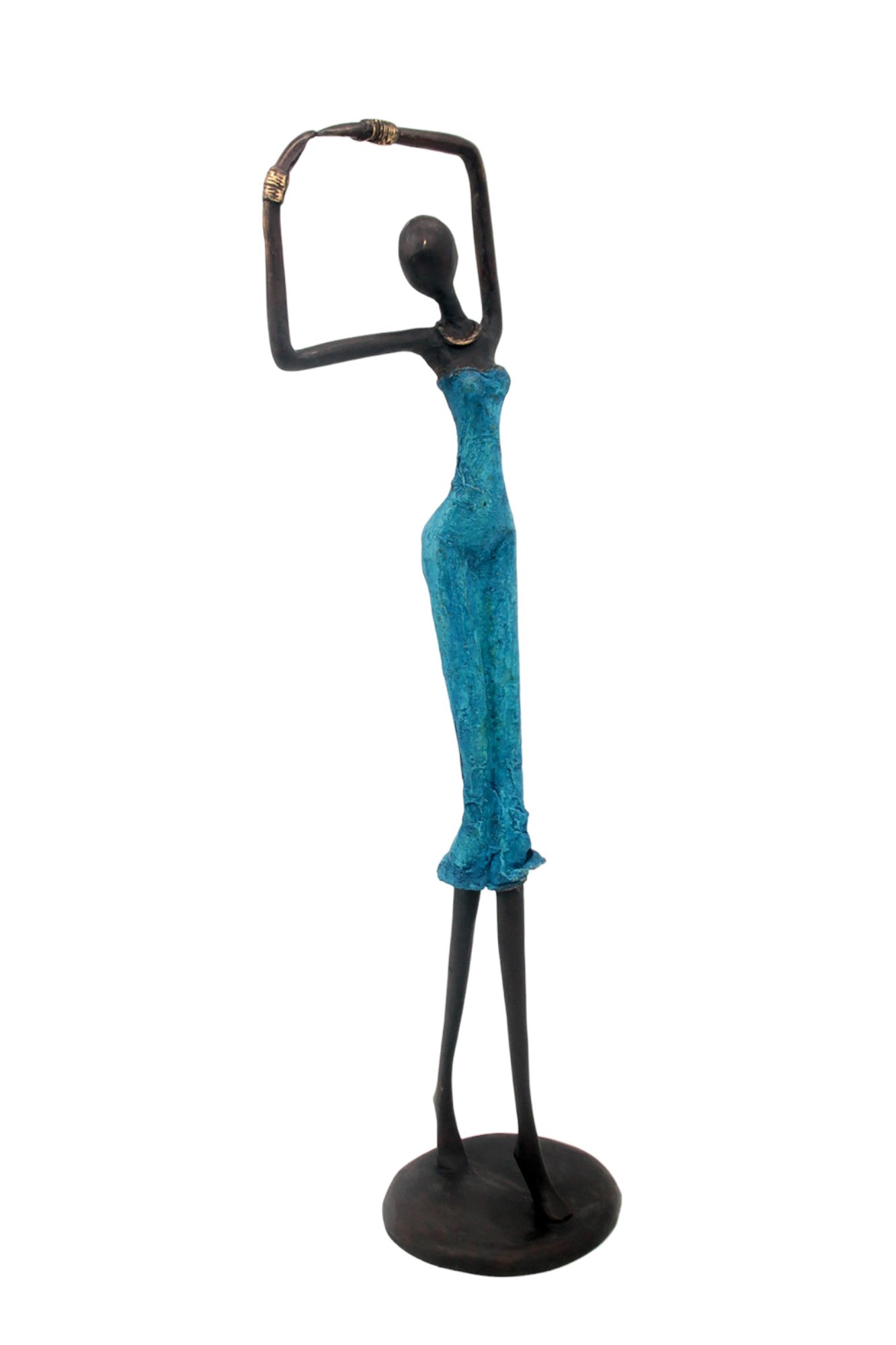 Bronze 55 cm bleu n°7 Bronzes d'Afrique