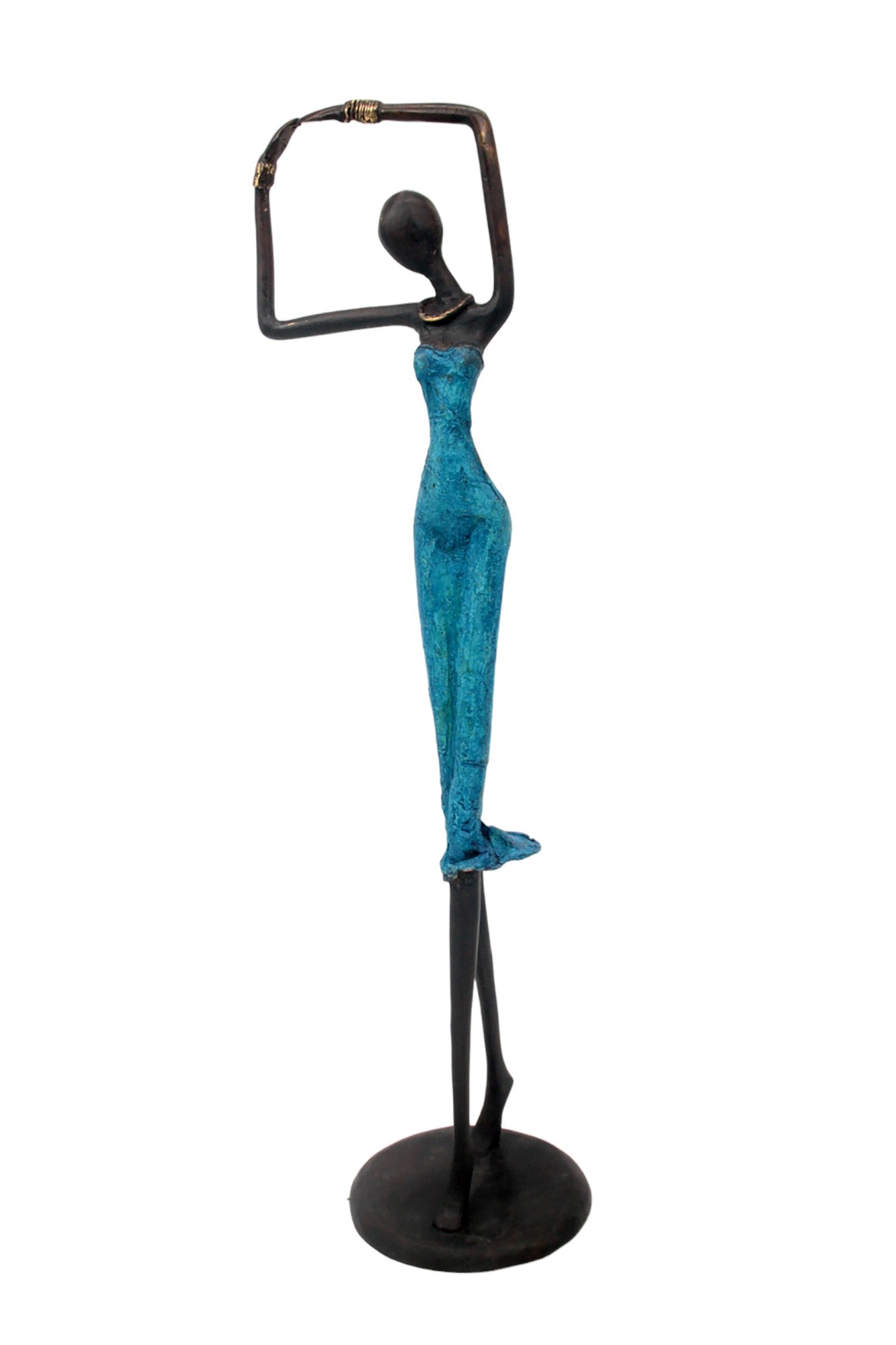Bronze 55 cm bleu n°7 Bronzes d'Afrique