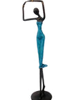 Bronze 55 cm bleu n°7 Bronzes d'Afrique