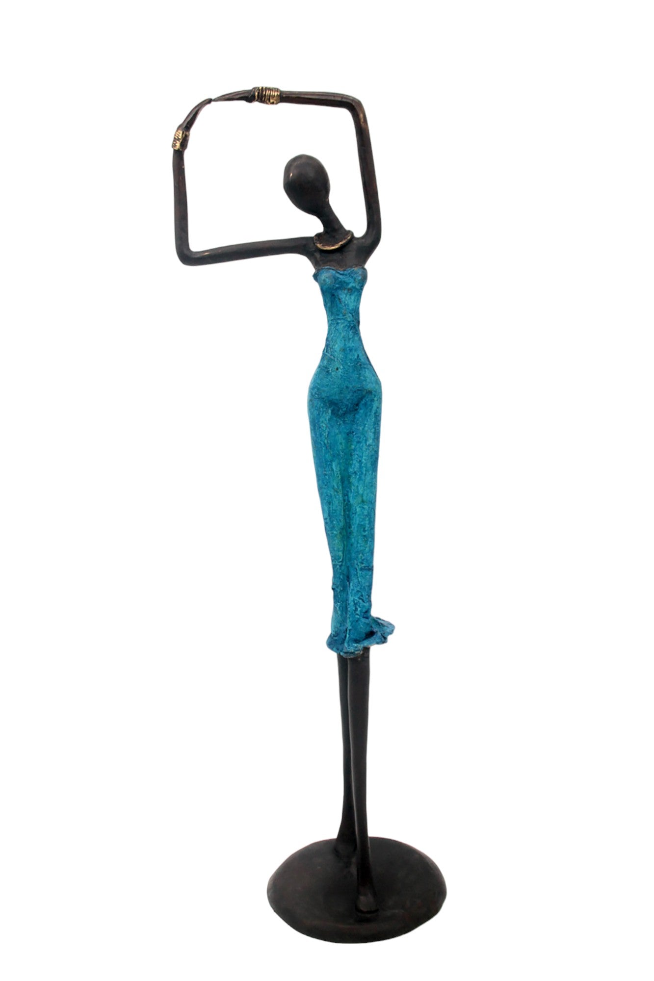Bronze 55 cm bleu n°7 Bronzes d'Afrique