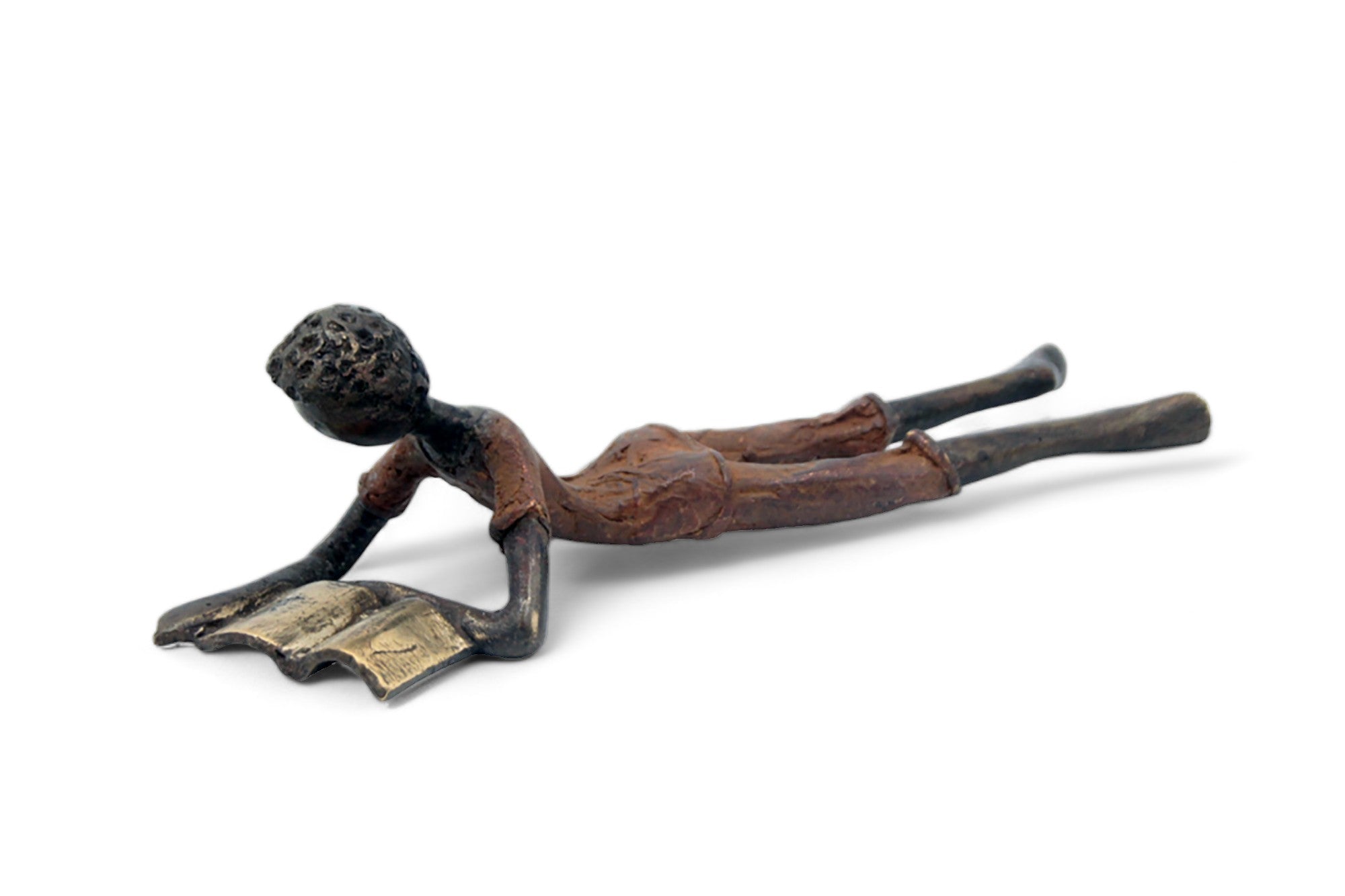 Bronze allongé 20 cm marron n°10 Bronzes d'Afrique