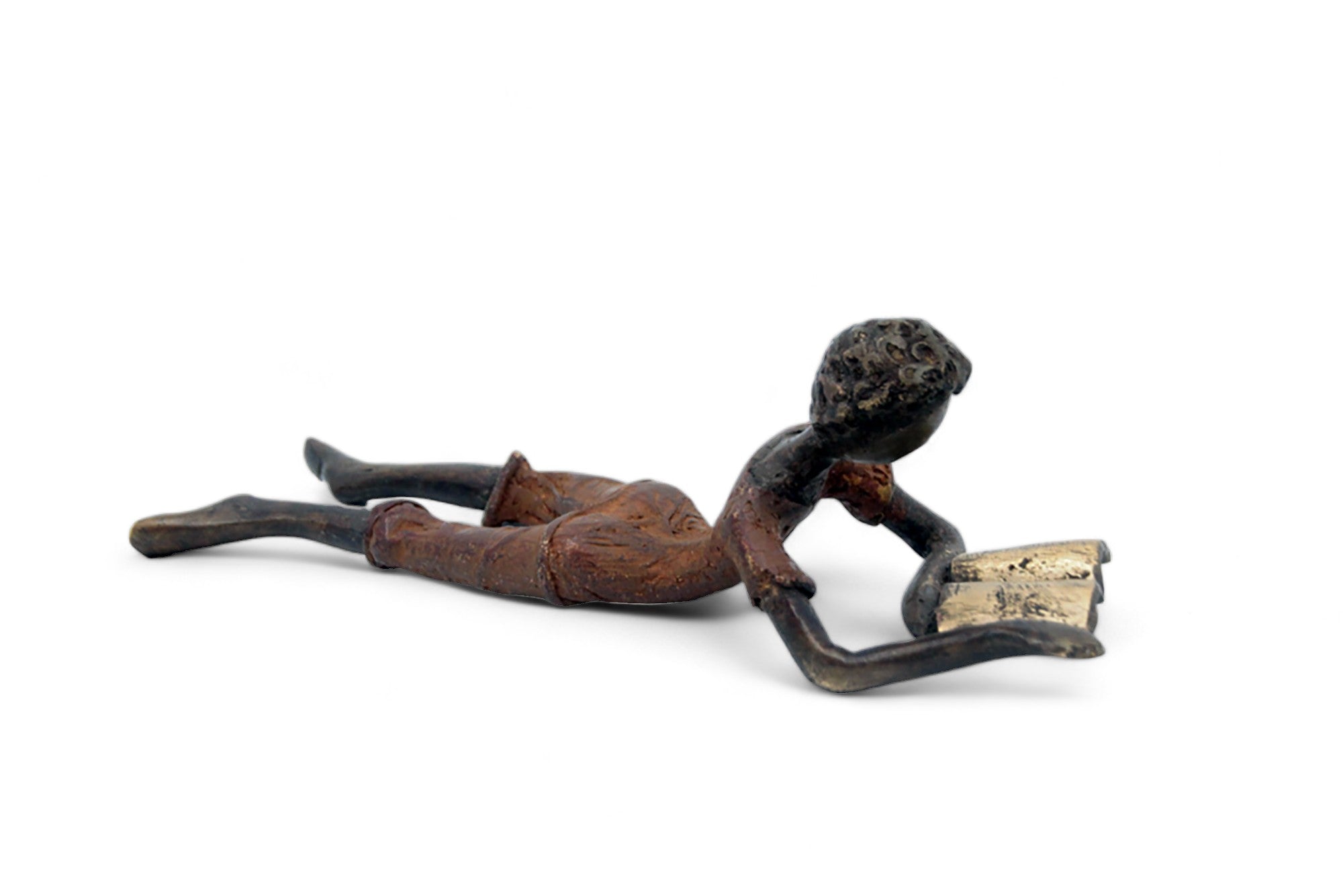 Bronze allongé 20 cm marron n°10 Bronzes d'Afrique