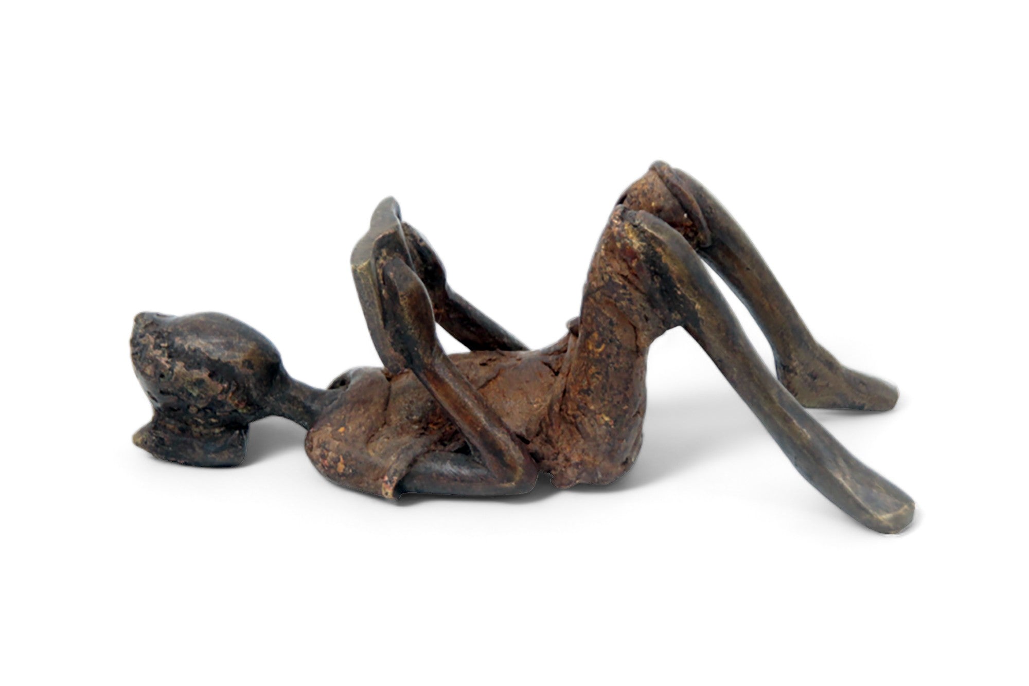 Bronze allongé 20 cm marron n°11 Bronzes d'Afrique