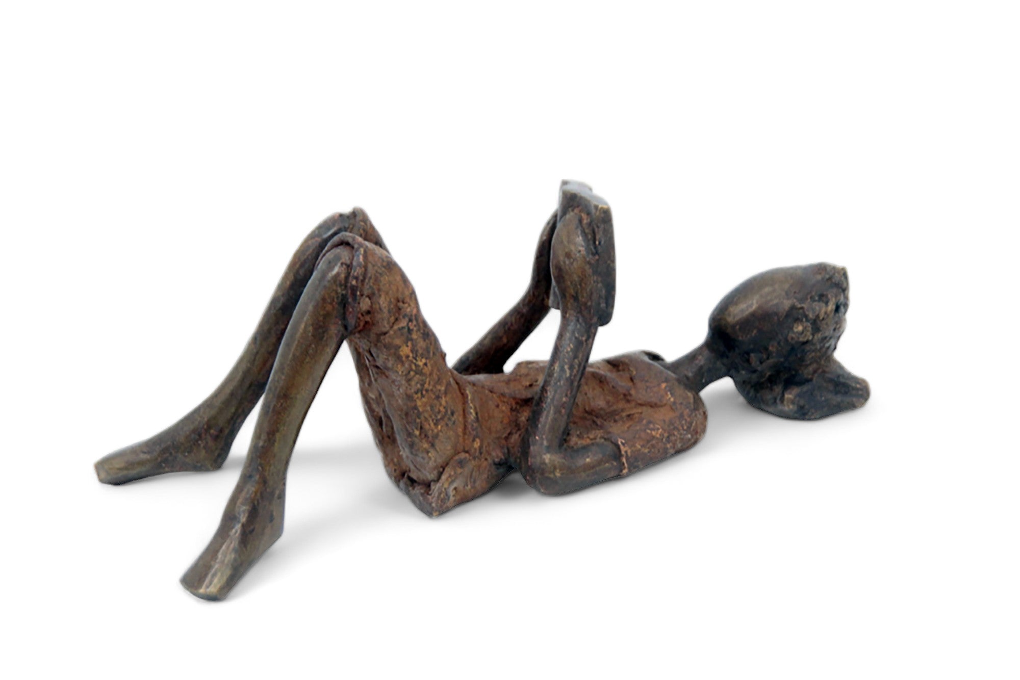 Bronze allongé 20 cm marron n°11 Bronzes d'Afrique