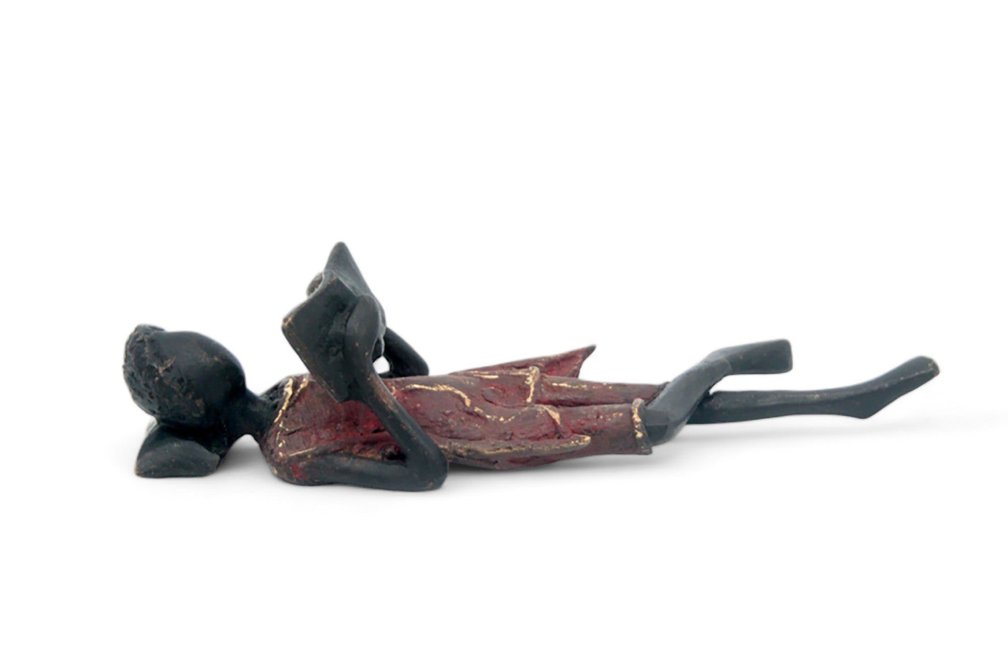 Bronze allongé 20 cm rouge n°5 Bronzes d'Afrique