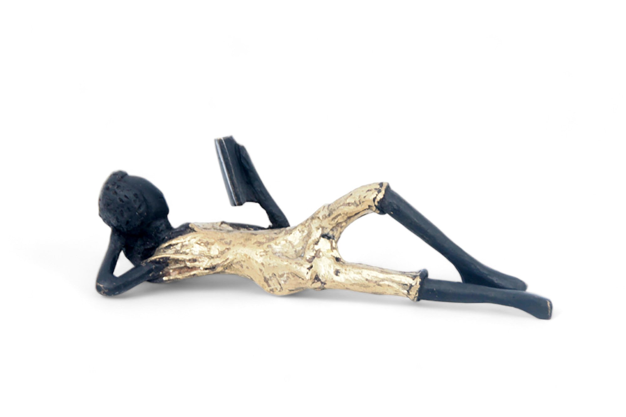 Bronze allongé 20 cm doré n°8 Bronzes d'Afrique