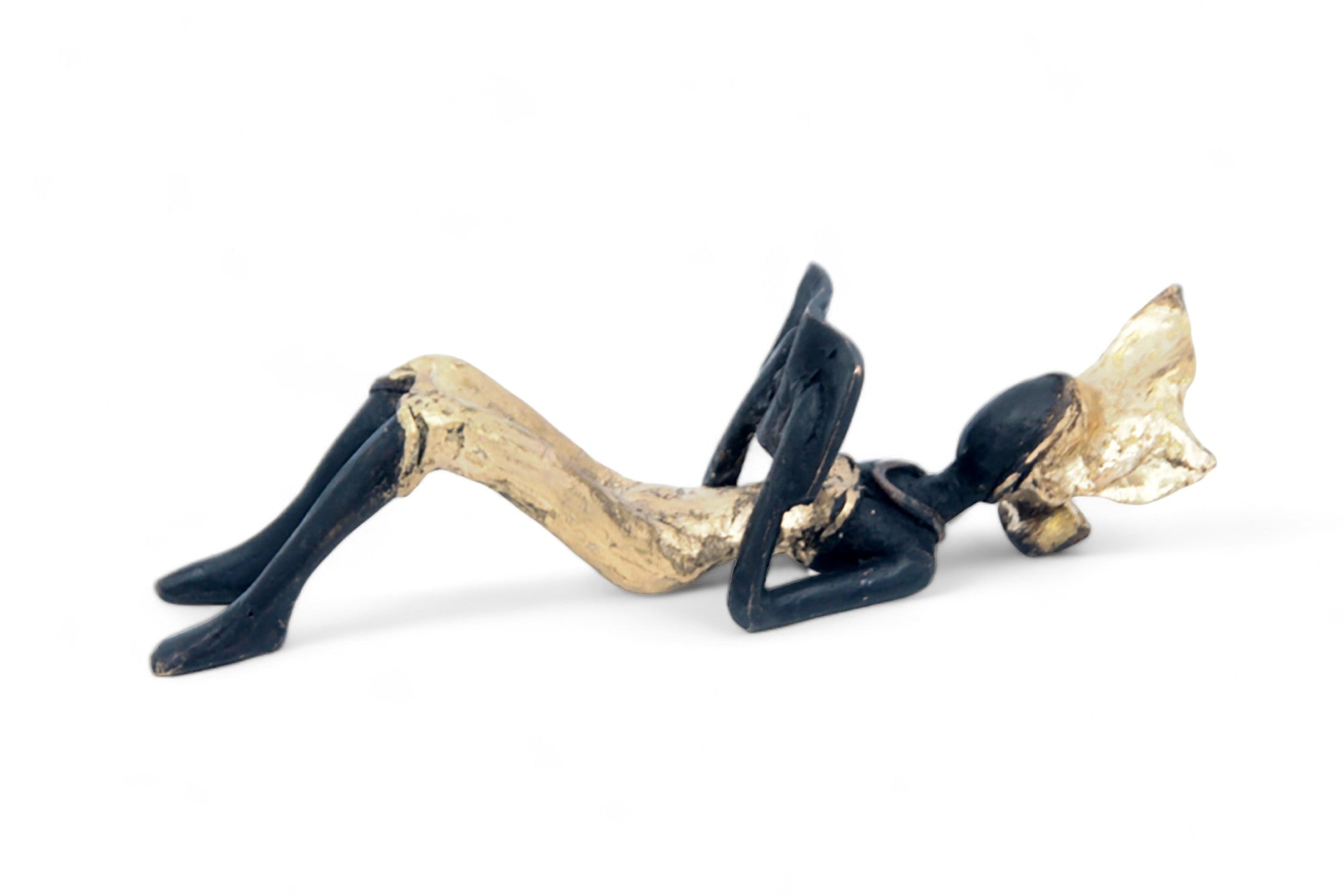 Bronze allongé 20 cm doré n°11 Bronzes d'Afrique