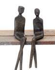 Bronze couple abstrait 25 cm marron n°1 Bronzes d'Afrique