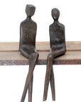 Bronze couple abstrait 25 cm marron n°1 Bronzes d'Afrique