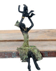 Bronze assis 15 cm vert n°15 Bronzes d'Afrique