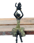 Bronze assis 15 cm vert n°15 Bronzes d'Afrique