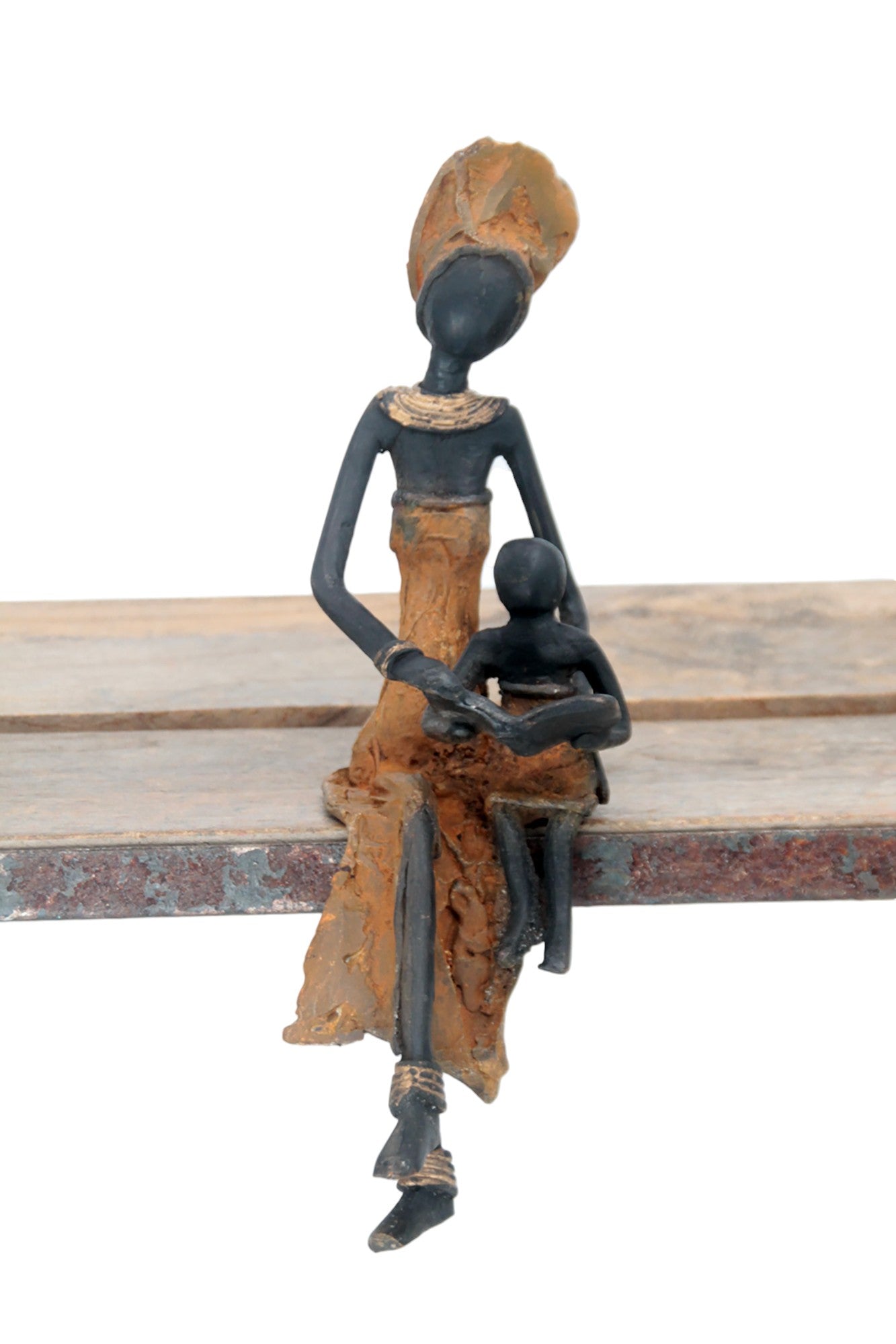 Bronze assis 25 cm marron n°13 Bronzes d'Afrique