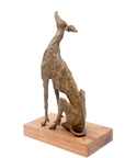 Bronze lévrier 35 cm marron n°1 Bronzes d'Afrique