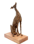 Bronze lévrier 35 cm marron n°1 Bronzes d'Afrique