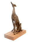 Bronze lévrier 35 cm marron n°1 Bronzes d'Afrique