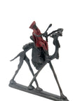 Chamelier 20 cm rouge n°2 Bronzes d'Afrique