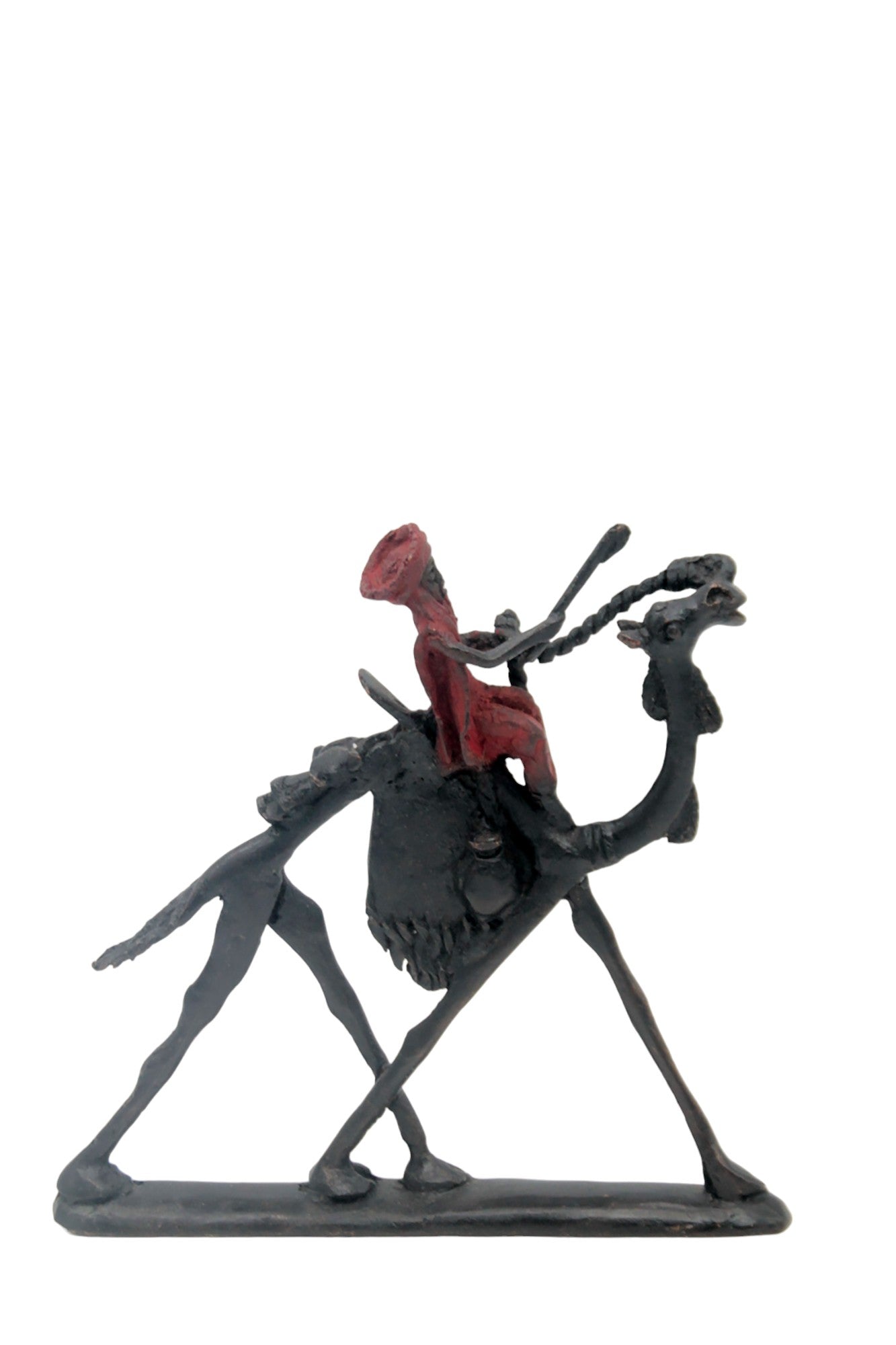 Chamelier 20 cm rouge n°2 Bronzes d'Afrique