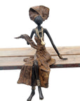 Bronze assis 35 cm marron n°2 Bronzes d'Afrique