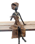 Bronze assis 35 cm marron n°2 Bronzes d'Afrique