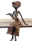 Bronze assis 35 cm marron n°2 Bronzes d'Afrique